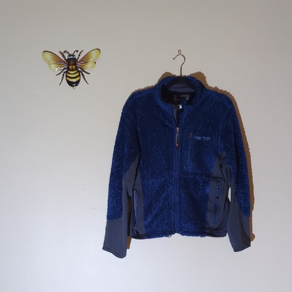 Marmot Navy and Gray Kids Fleece Jacket